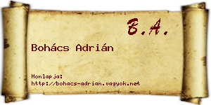 Bohács Adrián névjegykártya